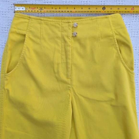 Maeve By Anthropologie Pants Women's Size 10 Cuffed Yellow - Picture 4 of 7